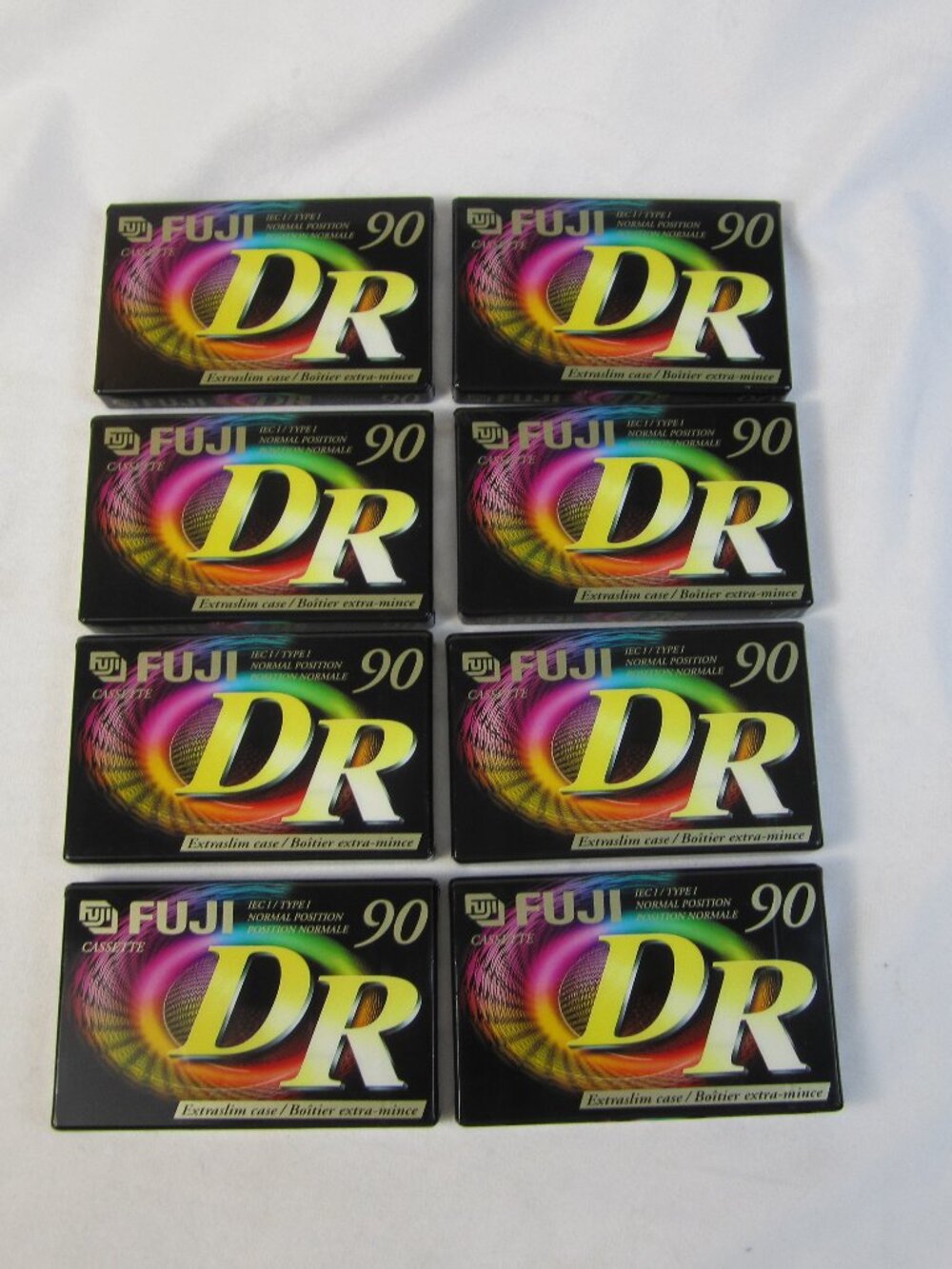 FUJI DR-90 Blank Cassette Tapes IEC 1 / Type 1 Normal Position- NEW - QTY 8